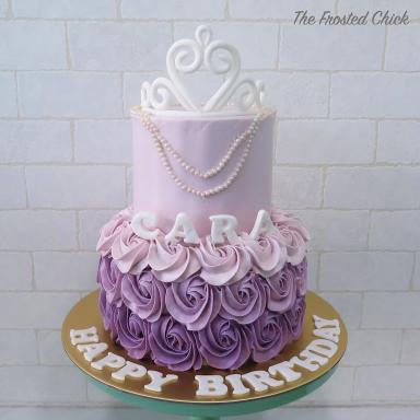tiara princess birthday cake